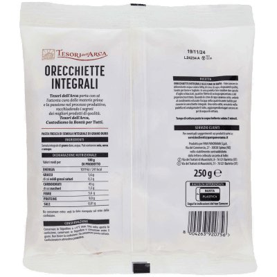 TESORI DELL'ARCA Orecchiette Integrali 250 g – immagine 11