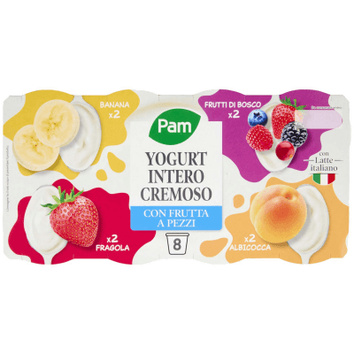PAM Yogurt Intero Cremoso con Frutta in Pezzi 8 x 125 g – immagine 9