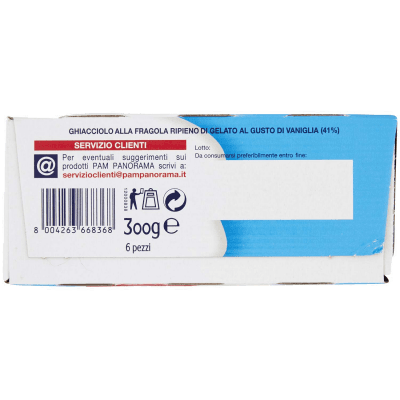 PAM PANORAMA Ghiaccioli alla fragola con ripieno al gusto vaniglia 300g (50g x 6) – immagine 12