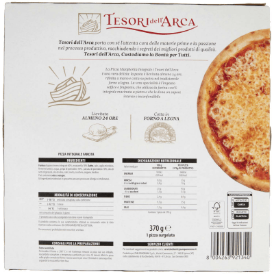 TESORI DELL'ARCA Pizza Margherita Integrale 370 g – immagine 11