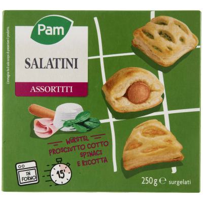 PAM Salatini Assortiti Würstel, Prosciutto Cotto, Spinaci e Ricotta surgelati 250 g – immagine 9