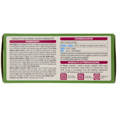 PAM Salatini Assortiti Würstel, Prosciutto Cotto, Spinaci e Ricotta surgelati 250 g – immagine 13