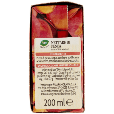 PAM PANORAMA Succo e Polpa di Pesca 600 ml (200ml x 3) – immagine 10