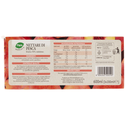 PAM PANORAMA Succo e Polpa di Pesca 600 ml (200ml x 3) – immagine 11