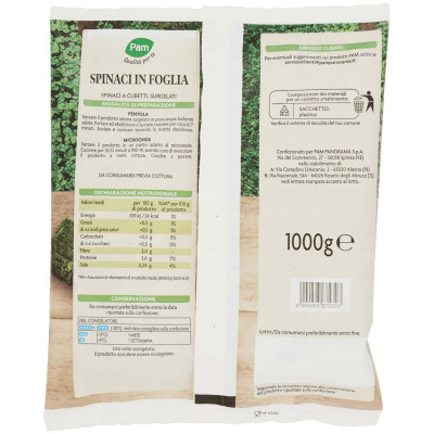 PAM PANORAMA Spinaci a Cubetti surgelati 1 kg – immagine 11