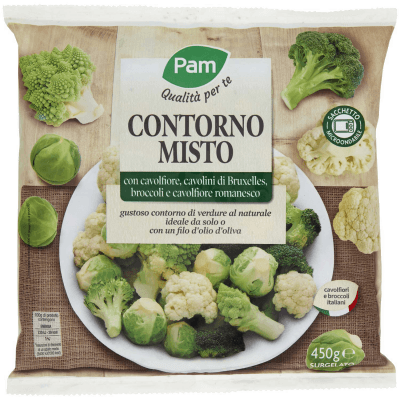 PAM Qualità per te Contorno Misto cavolfiore,cavolini Bruxelles,broccoli,cavolfiore romanesco 450 g – immagine 9