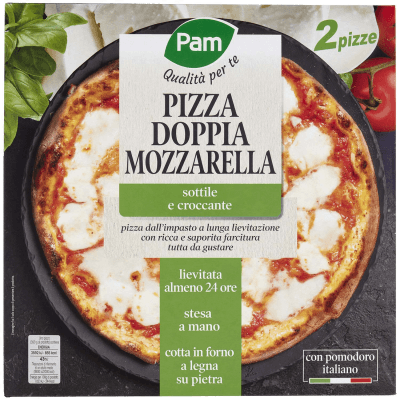 PAM PANORAMA 2 Pizze Doppia Mozzarella surgelate 700g (350g x 2) – immagine 9