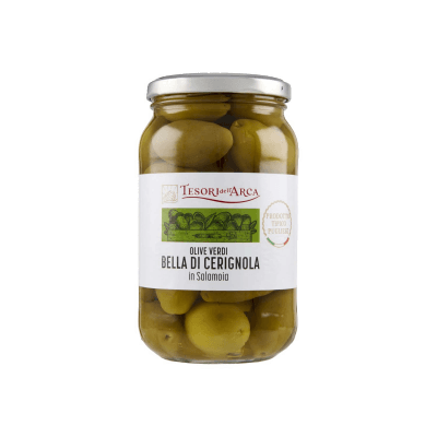 TESORI DELL'ARCA Olive Verdi Bella di Cerignola in Salamoia 530 g – immagine 9