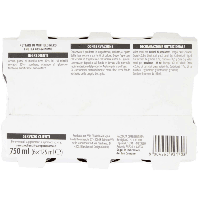 TESORI DELL'ARCA Nettare Mirtillo Nero 6 x 125 ml – immagine 14