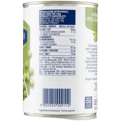 Piselli lessati al naturale La Doria 400 g 240 g – immagine 12
