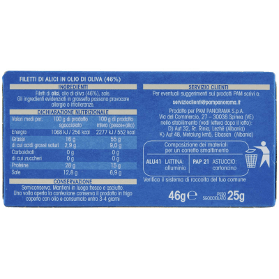 PAM Qualità per te Filetti di Alici Distese in olio di oliva 46 g – immagine 11
