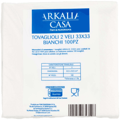 PAM PANORAMA Tovaglioli Bianchi doppio velo 100 pz – immagine 11