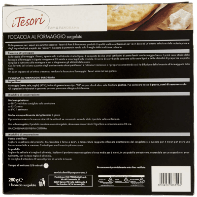 I TESORI Focaccia al Formaggio surgelata 280 g – immagine 11