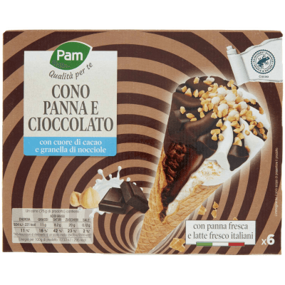 PAM PANORAMA Coni panna e cioccolato 450g (75g x 6) – immagine 9