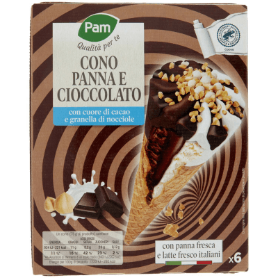 PAM PANORAMA Coni panna e cioccolato 450g (75g x 6) – immagine 11