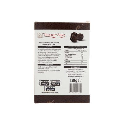 TESORI DELL'ARCA Praline di cioccolato fondente con ripieno al cacao 130 g – immagine 11