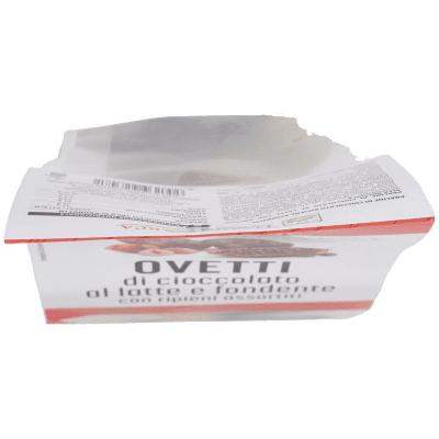 TESORI DELL'ARCA Ovetti di cioccolato al latte e fondente con ripieni assortiti 180 g Praline di cioccolato al latte con ripieno alla nocciola Praline di cioccolato fondente con ripieno al cacao e granella di fave di cacao – immagine 13