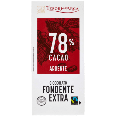 TESORI DELL'ARCA Cioccolato Fondente Extra 78% Cacao Ardente 100 g – immagine 9