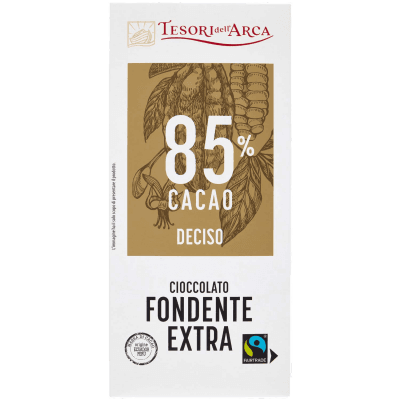 TESORI DELL'ARCA Cioccolato Fondente Extra 85% Cacao Deciso 100 g – immagine 9