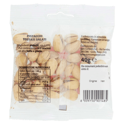 Pistacchi tostati leggermente salati 40g – immagine 4
