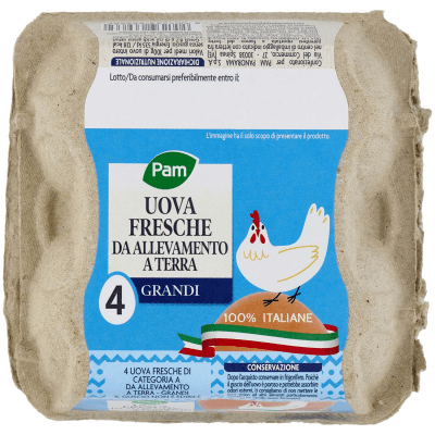 PAM Uova Fresche da Allevamento a Terra Grandi 4 pz – immagine 9
