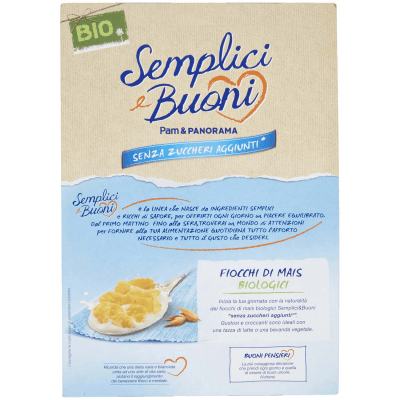 SEMPLICI E BUONI Senza Zuccheri Aggiunti Fiocchi di Mais Biologici 375 g – immagine 11