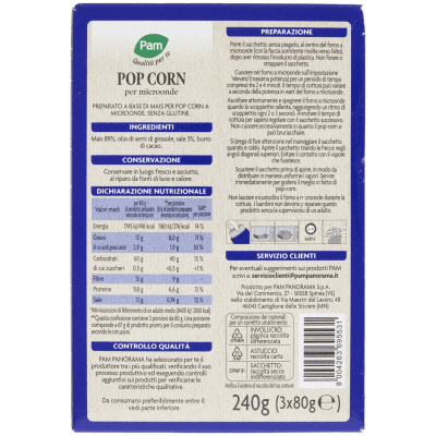 PAM Qualità per te Pop Corn per micronde 240 g – immagine 11
