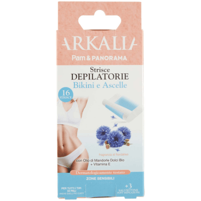 ARKALIA Strisce Depilatorie Bikini e Ascelle 16 Strisce + 3 Salviettine Post Depilazione – immagine 9