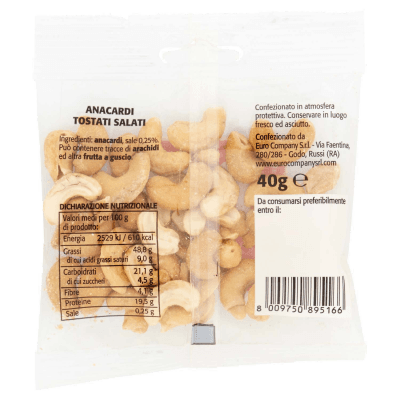 Anacardi tostati 40g – immagine 4