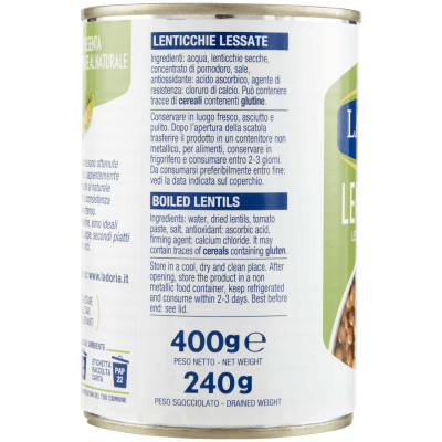 Lenticchie lessate al naturale La Doria 400 g 240 g – immagine 10