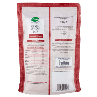 PAM Qualità per te Grana Padano DOP grattugiato fresco 200 g – immagine 11