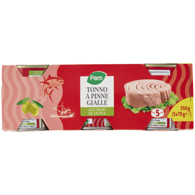 PAM Tonno a Pinne Gialle all'Olio di Oliva 5 x 70 g – immagine 11