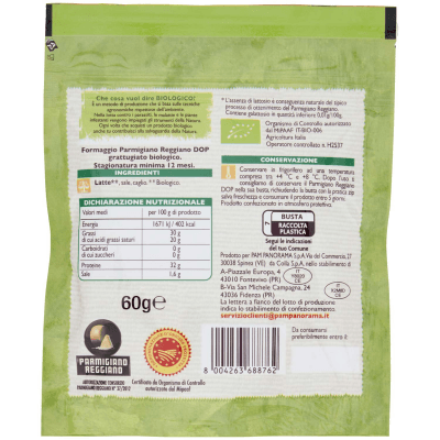 BIO Parmigiano Reggiano DOP Biologico Grattugiato 60 g – immagine 11