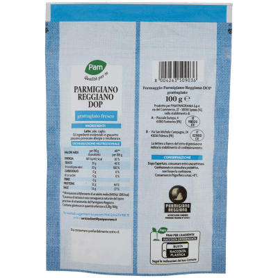 PAM Qualità per te Parmigiano Reggiano DOP grattugiato fresco 100 g – immagine 11