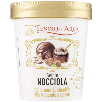 TESORI DELL'ARCA Gelato Nocciola con Crema Spalmabile alle Nocciole e Cacao 230 g – immagine 9