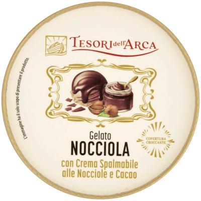 TESORI DELL'ARCA Gelato Nocciola con Crema Spalmabile alle Nocciole e Cacao 230 g – immagine 13
