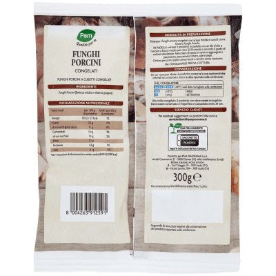 PAM Qualità per te Funghi Porcini cubetti Congelati 300 g – immagine 11