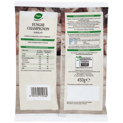 PAM Qualità per te Funghi Champignon a fette Surgelati 450 g – immagine 11