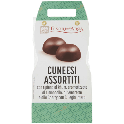 TESORI DELL'ARCA Cuneesi Assortiti con ripieno al Rhum, Limoncello, Amaretto e Cherry 230 g – immagine 9