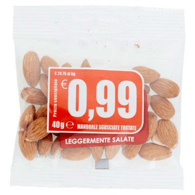 Mandorle sgusciate tostate leggermente salate 40g – immagine 2