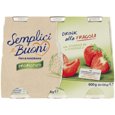 SEMPLICI E BUONI Probiotico Drink alla Fragola 600g (100g x 6) – immagine 9
