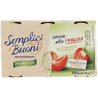 SEMPLICI E BUONI Probiotico Drink alla Fragola 600g (100g x 6) – immagine 13