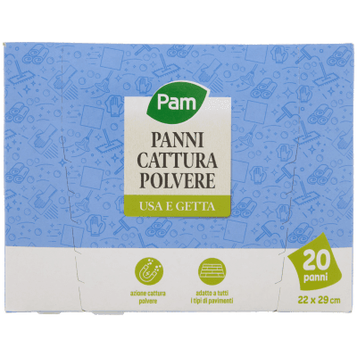 PAM Panni Cattura Polvere Usa e Getta 22 x 29 cm 20 pz – immagine 9