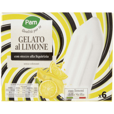 PAM PANORAMA Gelati al limone con stecco alla liquirizia 480g (80g x 6) – immagine 9
