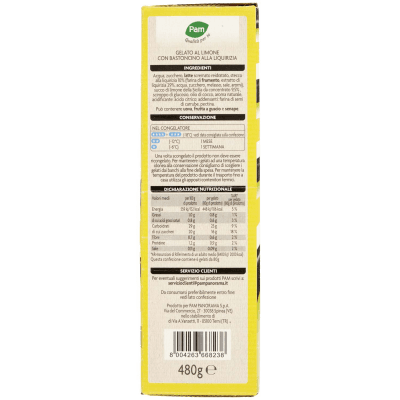 PAM PANORAMA Gelati al limone con stecco alla liquirizia 480g (80g x 6) – immagine 13