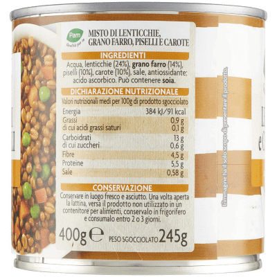 PAM Qualità per te Legumi e Cereali con carote 400 g – immagine 12