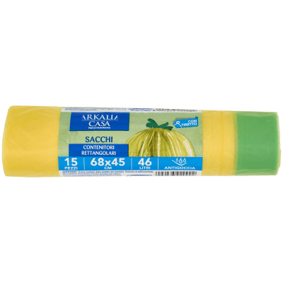 ARKALIA CASA Sacchi Contenitori Rettangolari con Tiretto 68x65 cm 46 Litri Antigoccia 15 pz – immagine 9