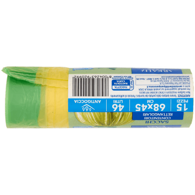 ARKALIA CASA Sacchi Contenitori Rettangolari con Tiretto 68x65 cm 46 Litri Antigoccia 15 pz – immagine 11