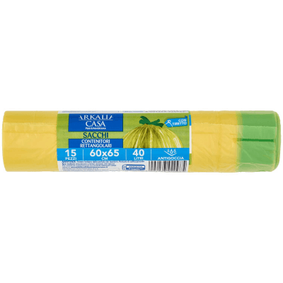 ARKALIA CASA Sacchi Contenitori Rettangolari con Tiretto 60x65 cm 40 Litri Antigoccia 15 pz – immagine 9