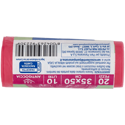 Sacco immondizia bagno con lacci rosa 10lt 35x50cm 20 pezzi – immagine 11